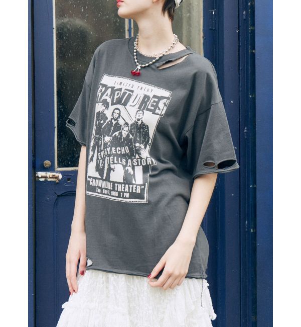 jouetie「グランジダメージTシャツ」|Tシャツ・カットソー|ブラック