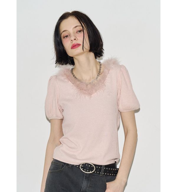 jouetie「フェザードッキングトップス」|Tシャツ・カットソー|