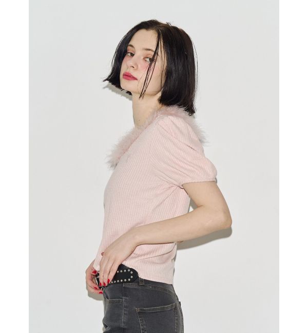 jouetie「フェザードッキングトップス」|Tシャツ・カットソー|