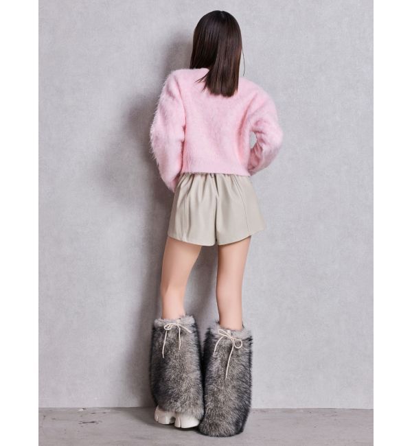 GYDA「フェイクレザーレイヤーショートパンツ」|その他|