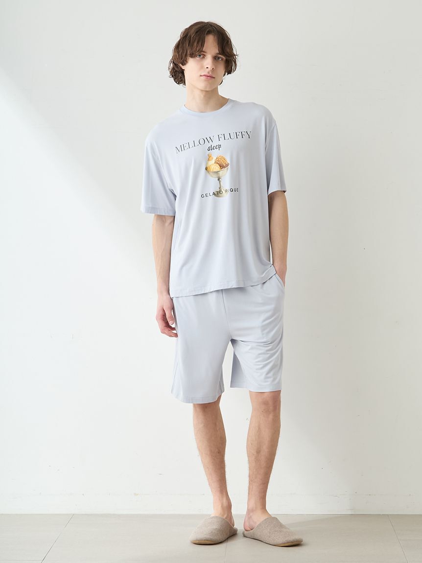 GELATO PIQUE HOMME「【HOMME】【接触冷感】COOLレーヨンデザートロゴTシャツ」|ルームウェア|