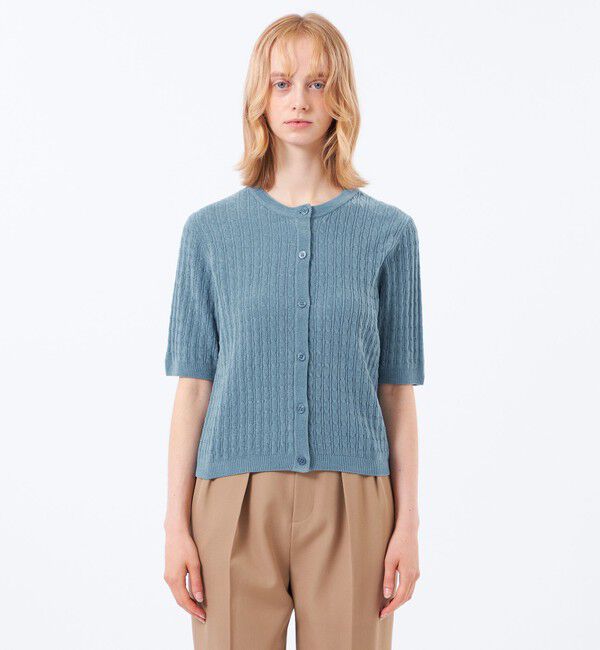 MACKINTOSH PHILOSOPHY「【予約販売】モールケーブル半袖カーディガン」|ニット・セーター|