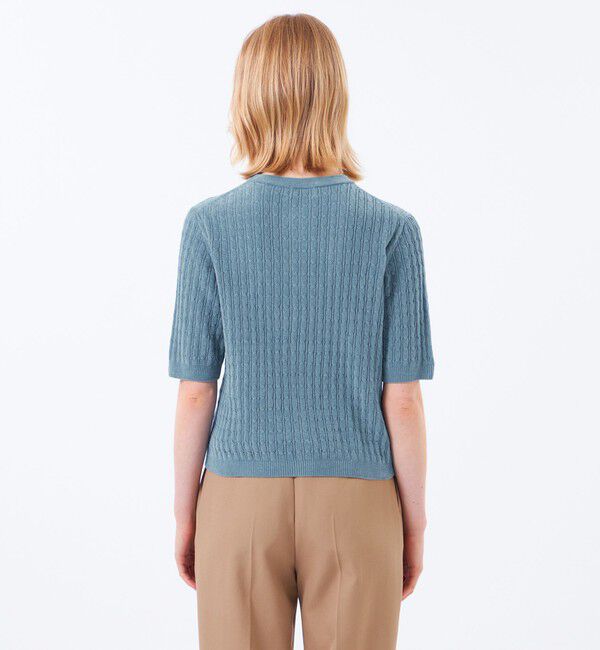 MACKINTOSH PHILOSOPHY「【予約販売】モールケーブル半袖カーディガン」|ニット・セーター|