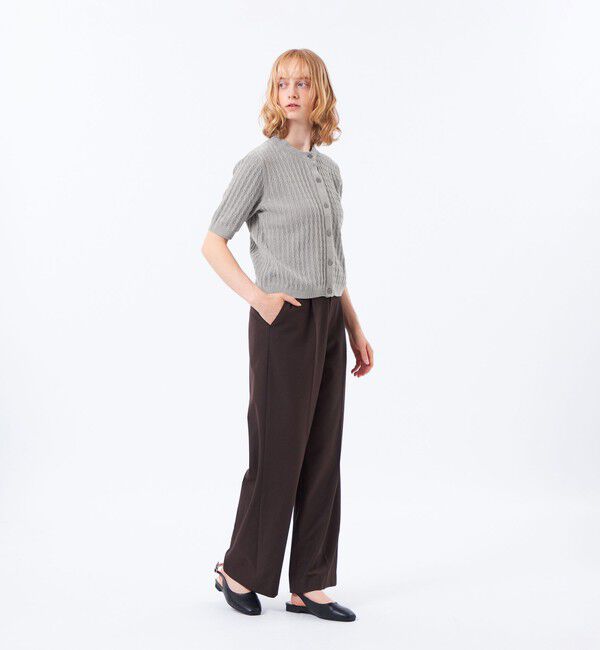 MACKINTOSH PHILOSOPHY「【予約販売】モールケーブル半袖カーディガン」|ニット・セーター|