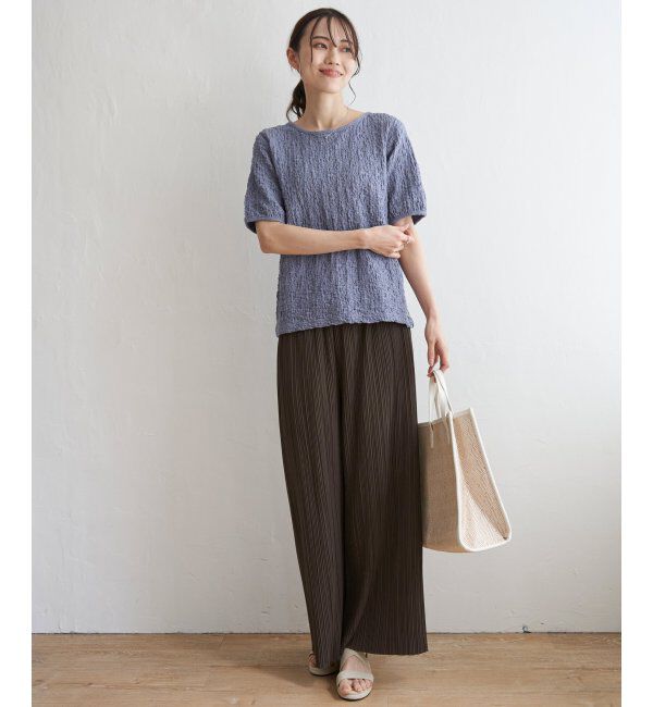 ikka「さらっとプリーツワイドパンツ」|その他|