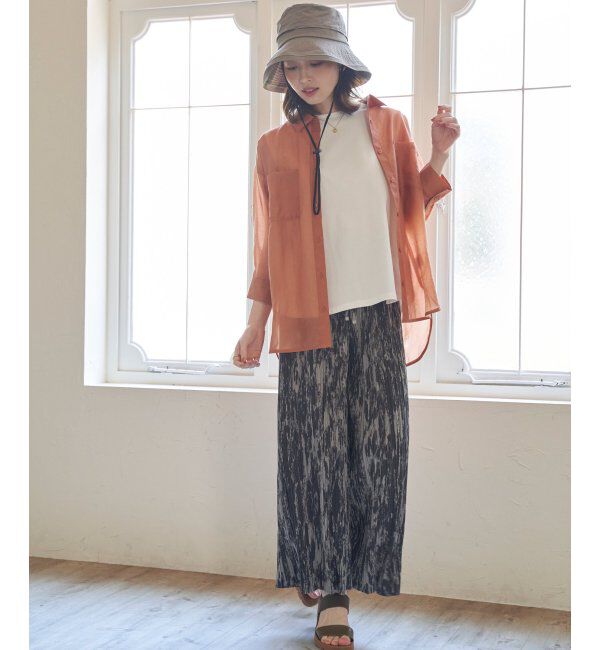 ikka「さらっとプリーツワイドパンツ」|その他|