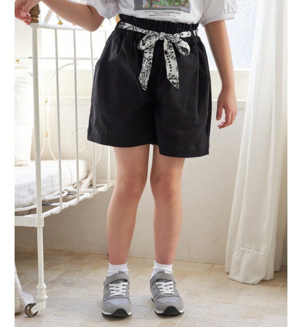 ikka kids「スカーフベルト付きストレッチキュロット（120~160cm）」|その他|