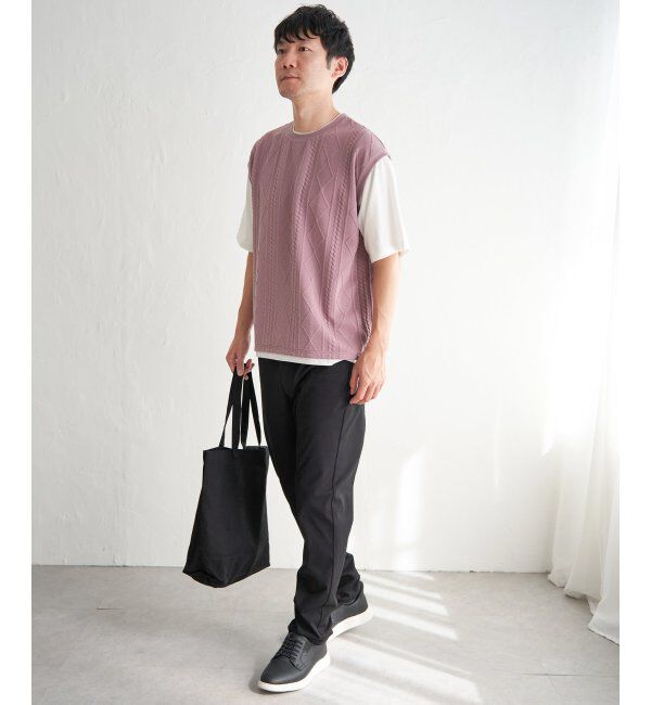 ikka「フクレジャカードフェイクベストTシャツ」|Tシャツ・カットソー|