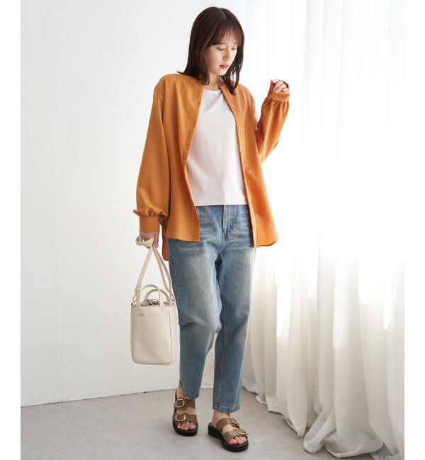 ikka「【親子コーデ】マルチWAYバンドカラーシャツ」|シャツ・ブラウス|