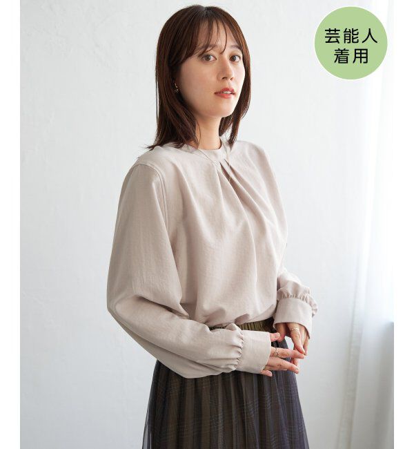 ikka「【親子コーデ】マルチWAYバンドカラーシャツ」|シャツ・ブラウス|グレージュ