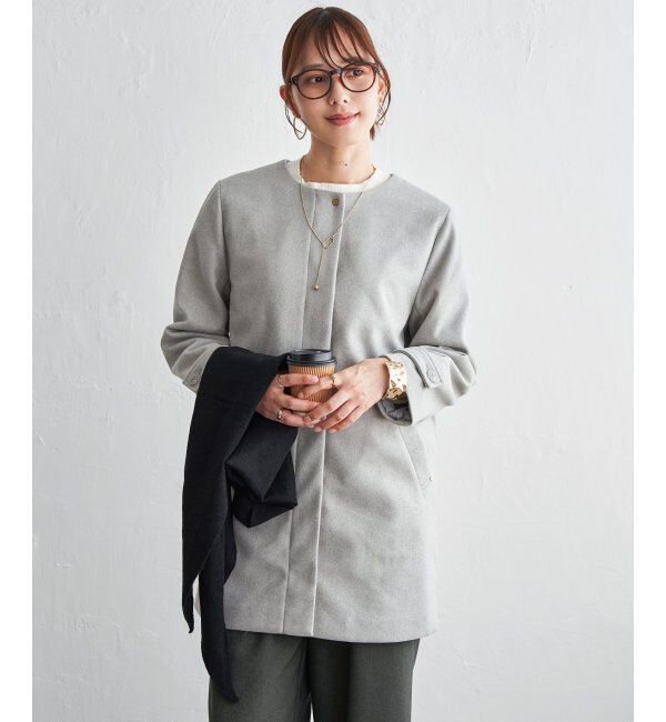 IKKA LOUNGE「ウールライクストレッチフードコート」|その他|
