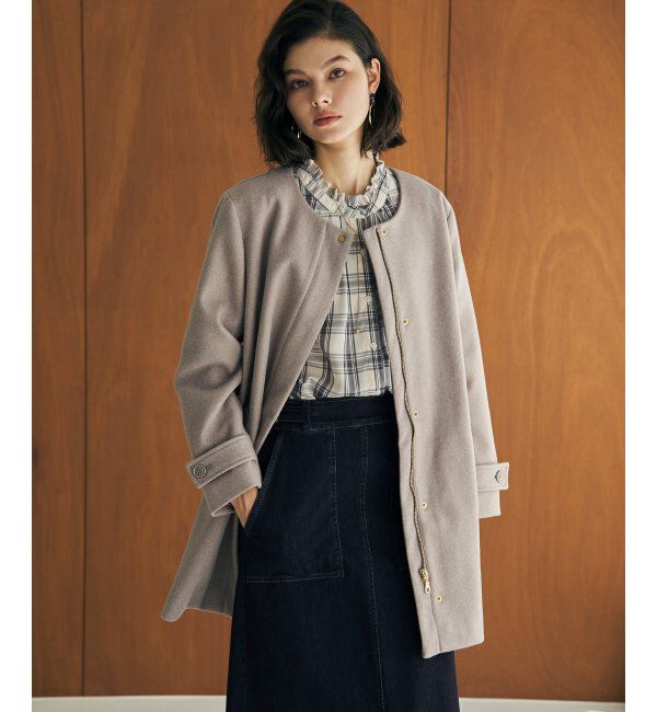 IKKA LOUNGE「ウールライクストレッチフードコート」|その他|