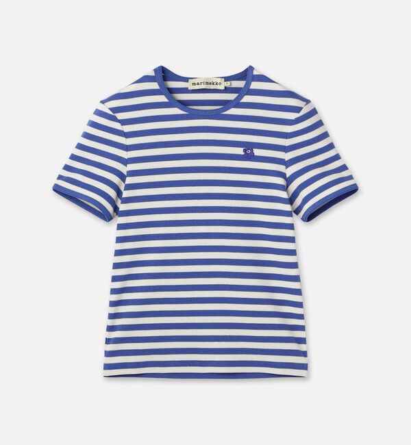 Marimekko「Kukkea Tasaraita Unikko Tシャツ」|シャツ・ブラウス|