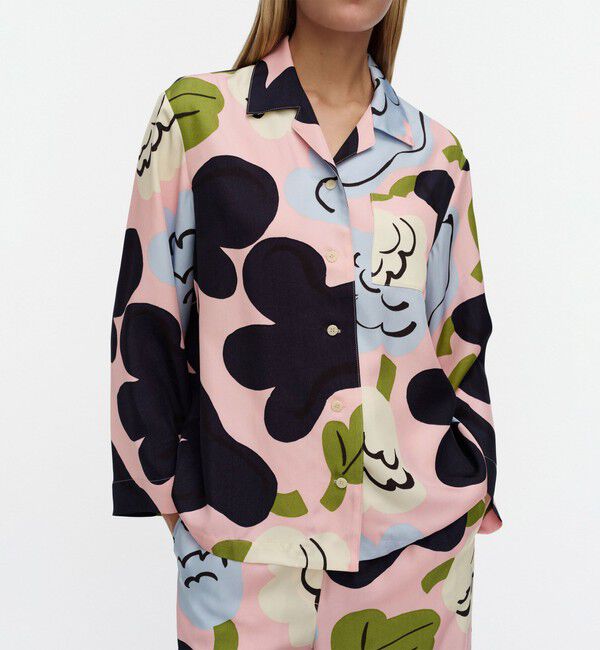 Marimekko「Viivoitus Kukasta kukkaan シャツ」|シャツ・ブラウス|