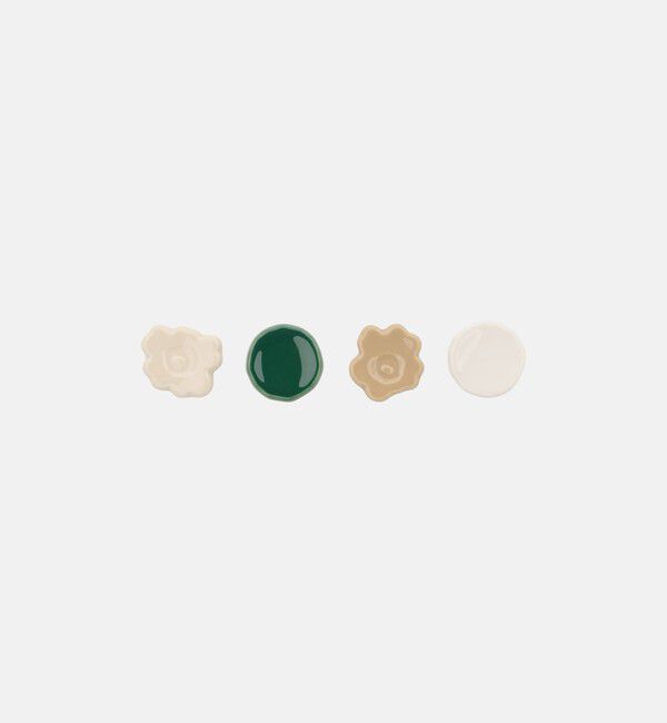 Marimekko「【日本限定】Unikko&Kivet Chopstick Holders 4個セット」|その他|ｸﾞﾘｰﾝ&times;ｻﾝﾄﾞ&times;ﾎﾜｲﾄ