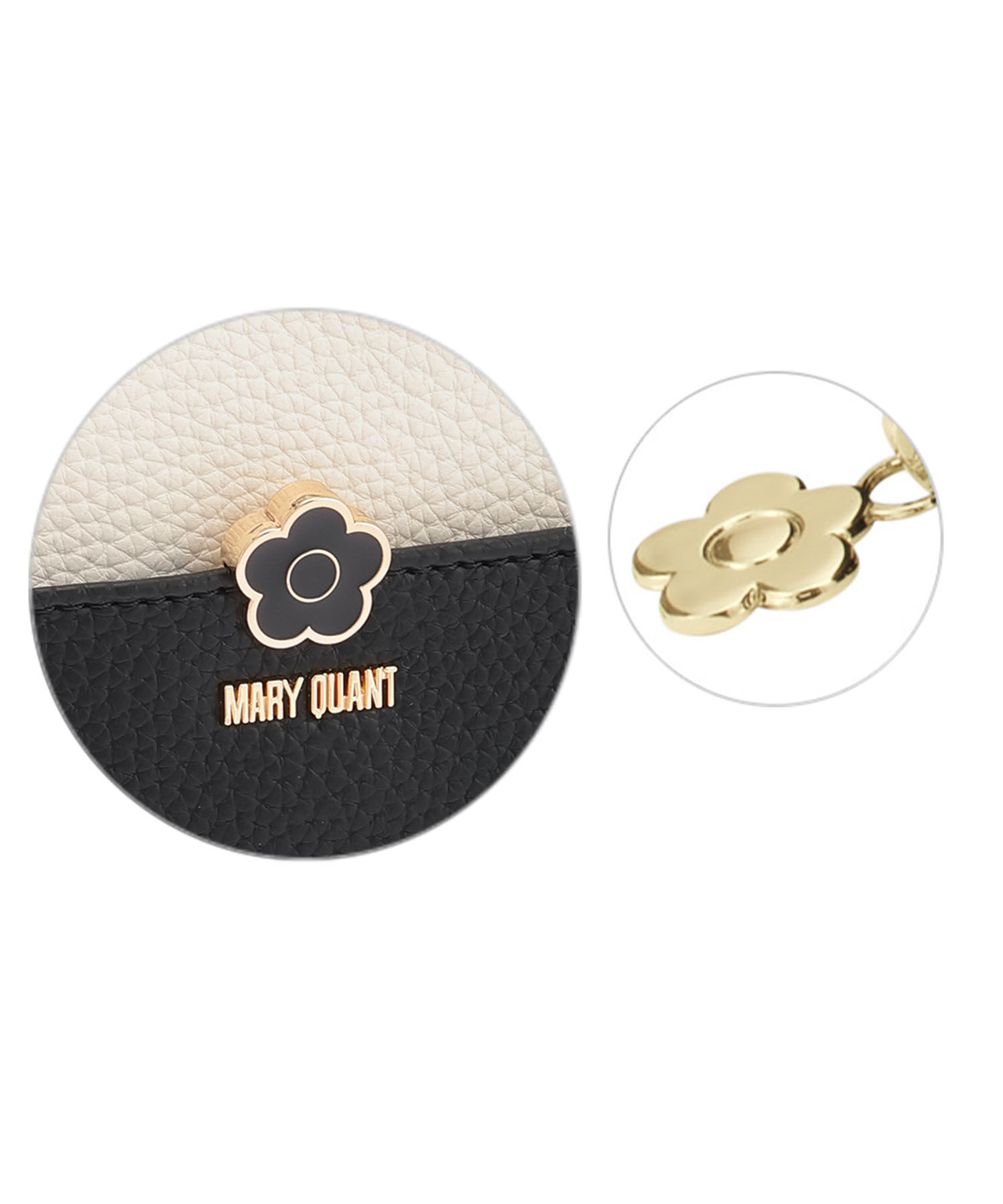 MARY QUANT「バイカラーエポデイジー ラウンドポーチ」|ポーチ|