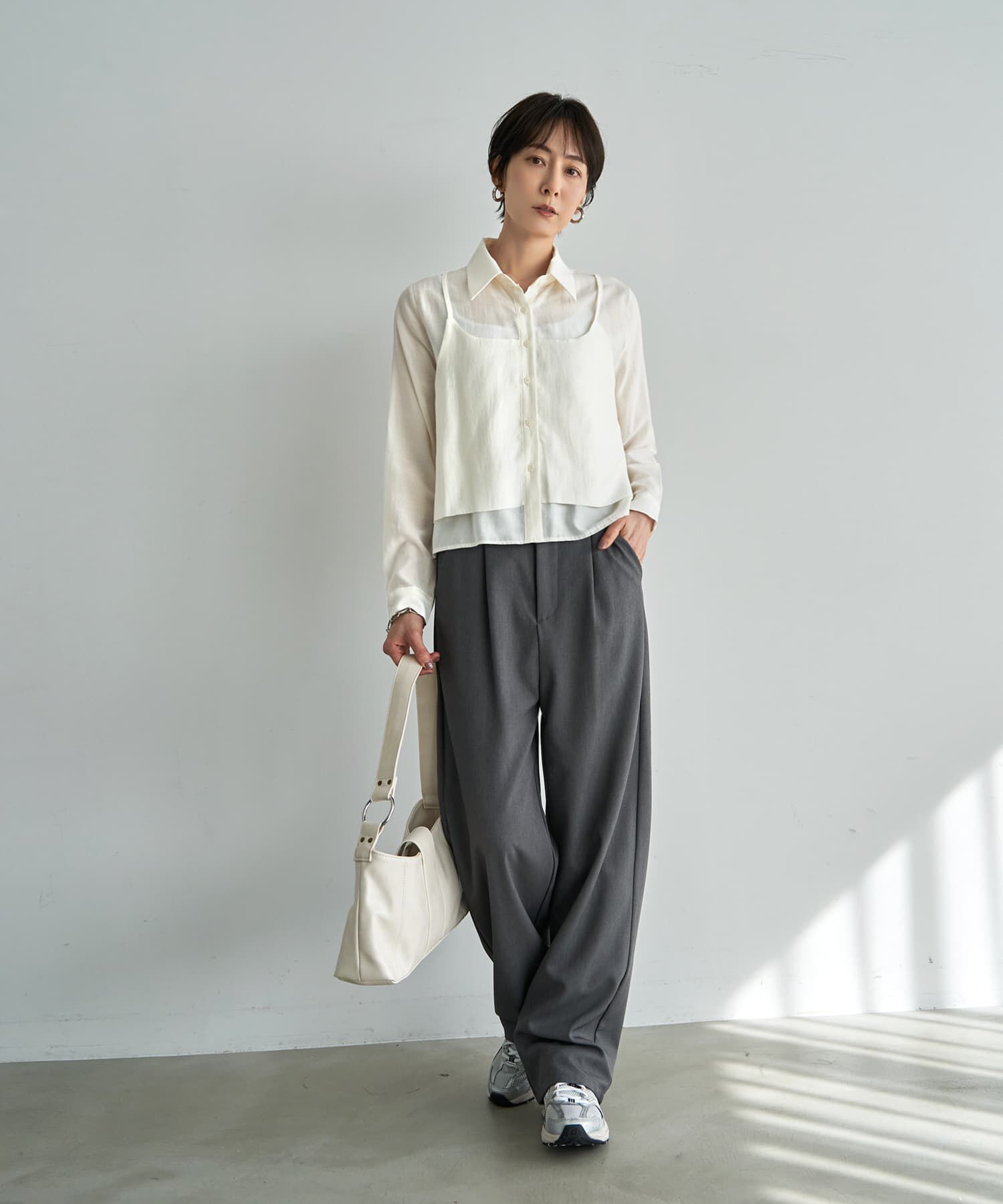STYLE DELI「キャミレイヤード風シアーシャツ」|シャツ・ブラウス|