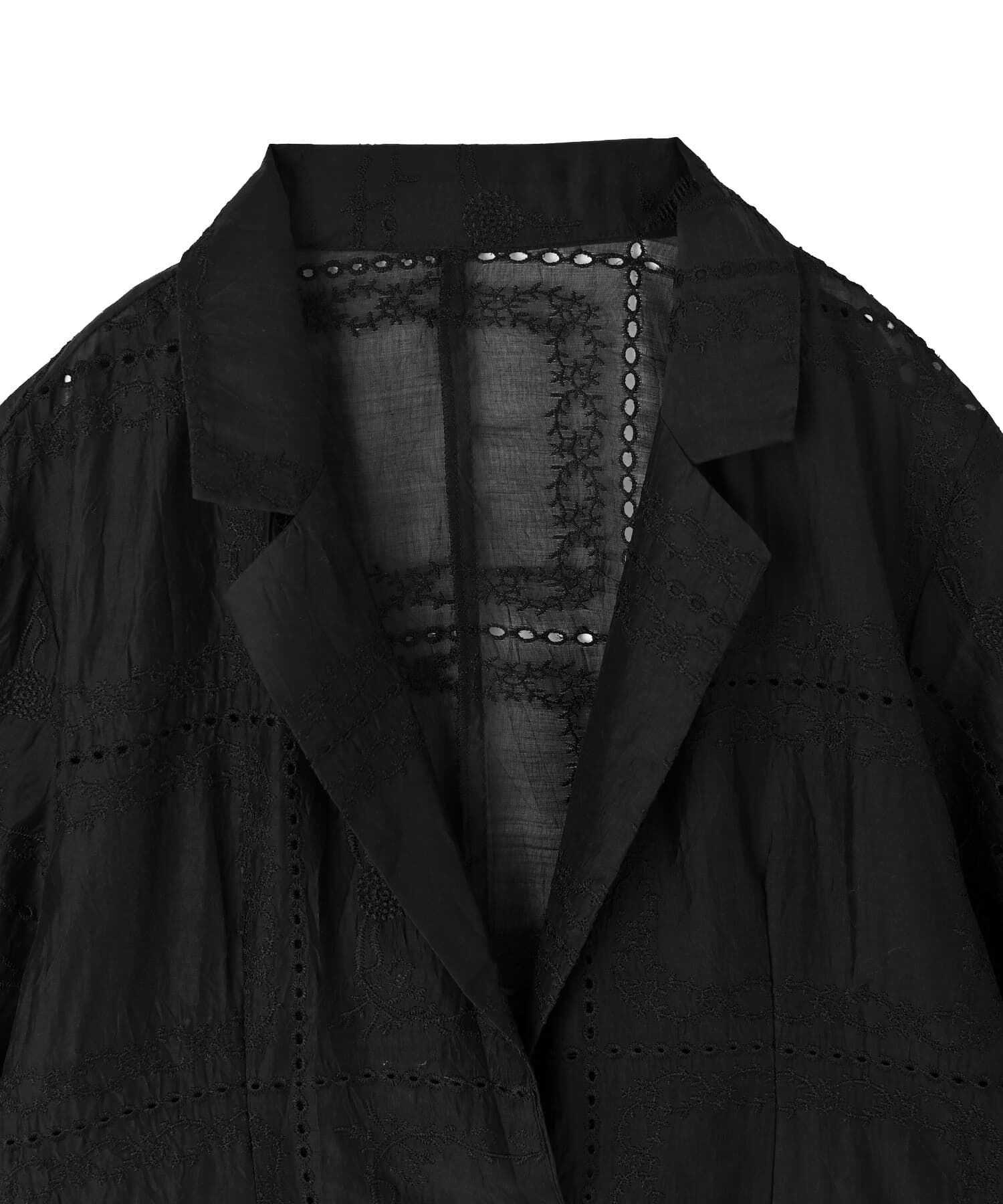 STYLE DELI「【BLK001】パッチワークシアーレーステーラードジャケット」|テーラードジャケット|
