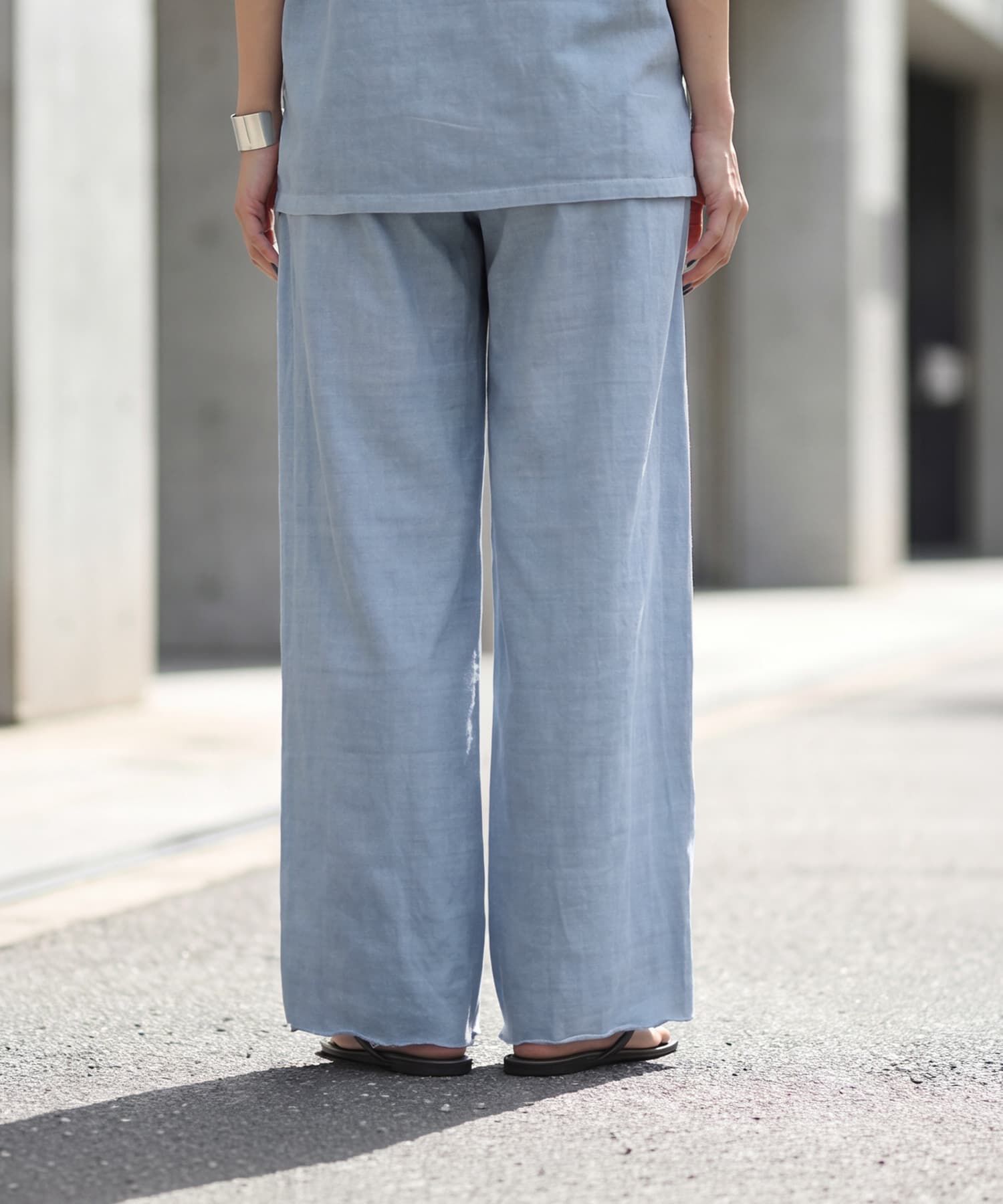 STYLE DELI「裾カットできる【セットアップ対応】綿100イージーパンツ」|スラックス|