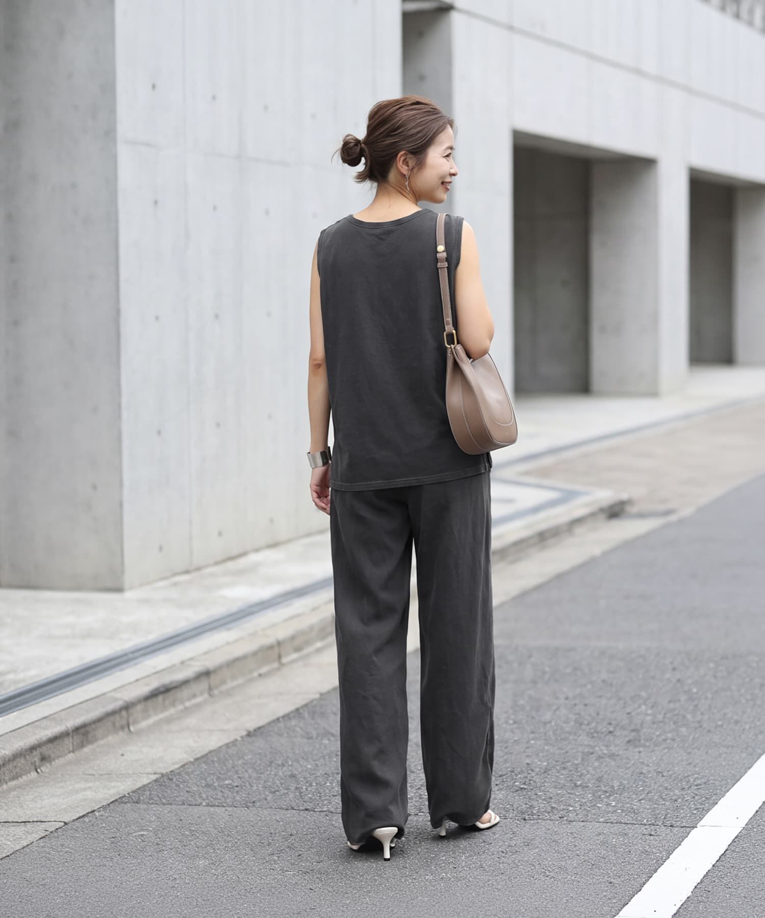 STYLE DELI「裾カットできる【セットアップ対応】綿100イージーパンツ」|スラックス|