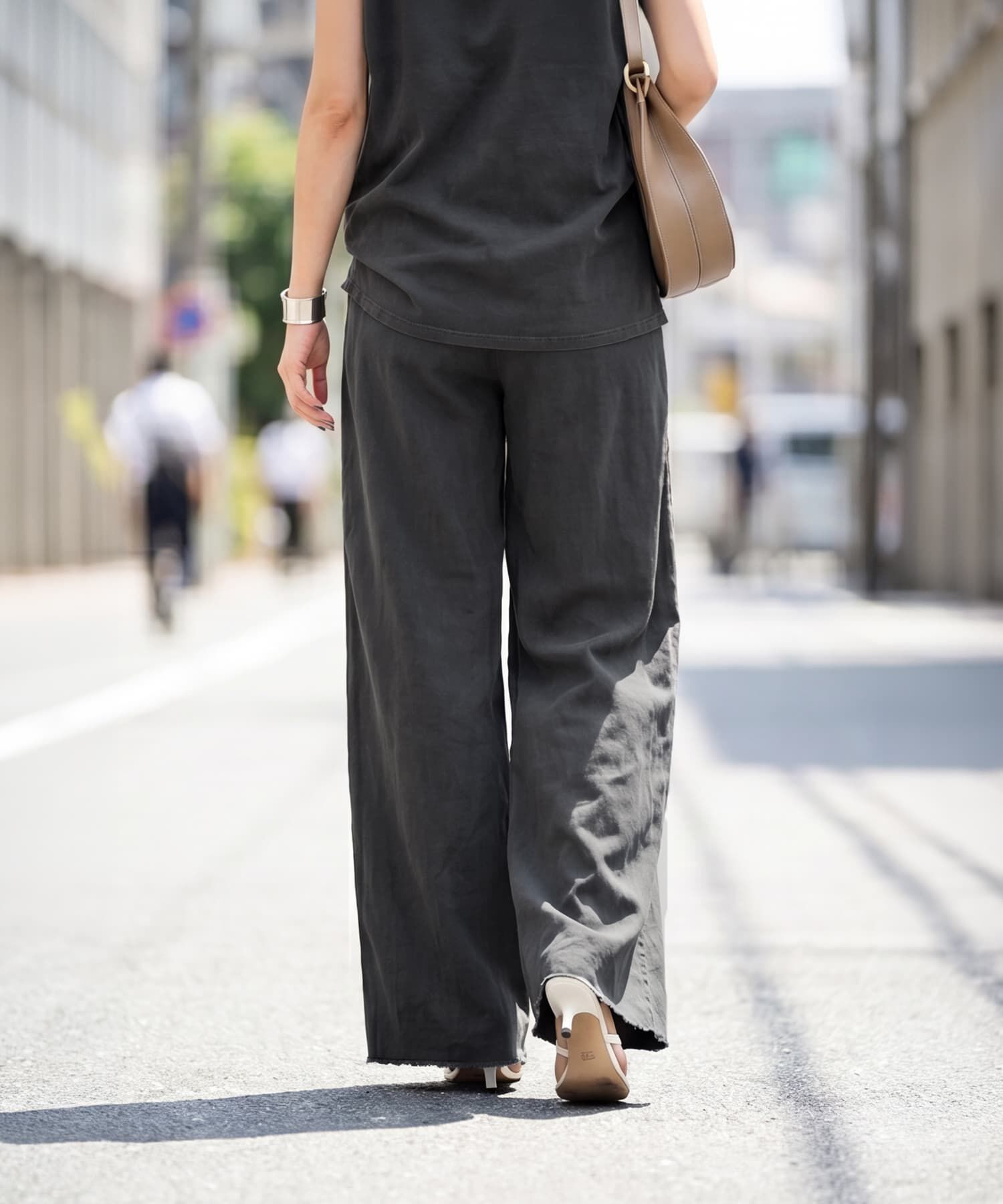 STYLE DELI「裾カットできる【セットアップ対応】綿100イージーパンツ」|スラックス|