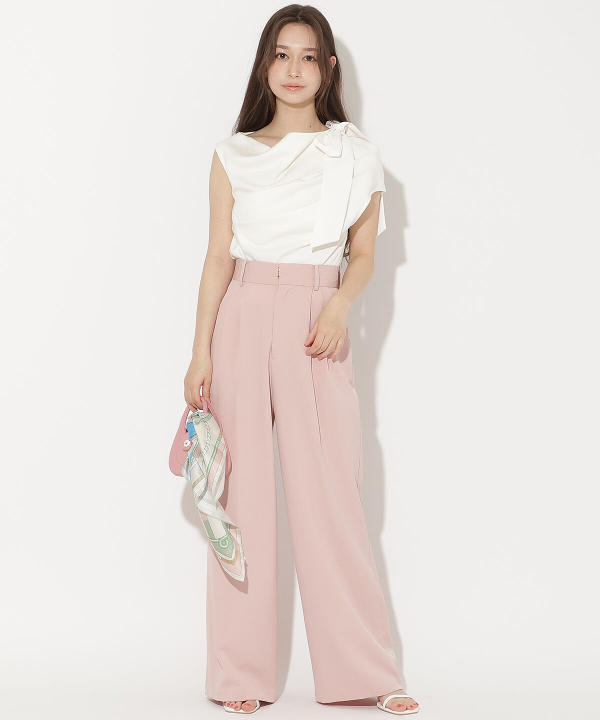 WILLSELECTION「ダブルタックワイドパンツ」|その他|ピンク