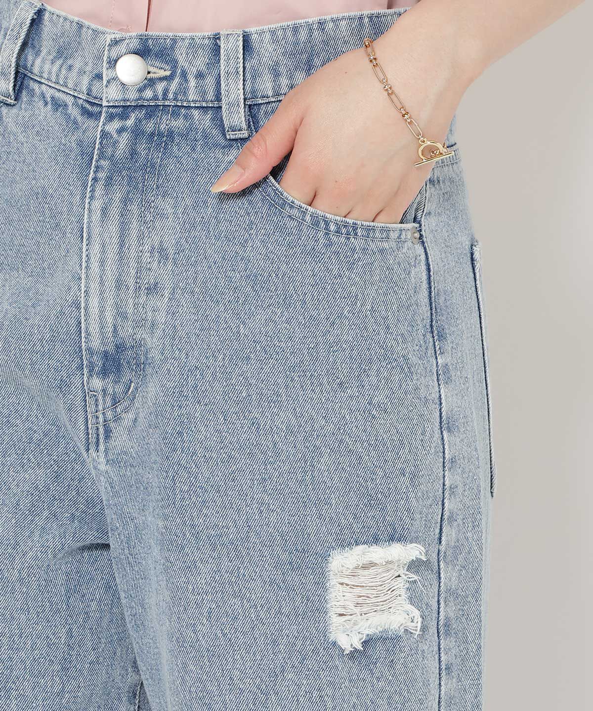 WILLSELECTION「ダメージワイドデニムパンツ」|その他|