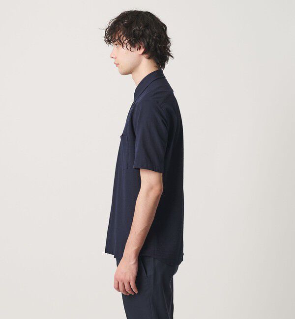 UNITED ARROWS「シアサッカー ショートスリーブ ボタンダウン シャツ COMFORT EASY―MODEL 抗菌防臭」|シャツ・ブラウス|