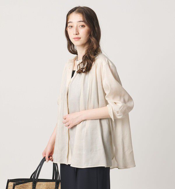 UNITED ARROWS「ラミー バンドカラー シャツ ‐ウォッシャブル‐」|シャツ・ブラウス|