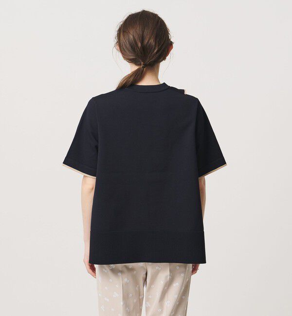 UNITED ARROWS「ミニマル フリル ショートスリーブ ニット」|ニット・セーター|