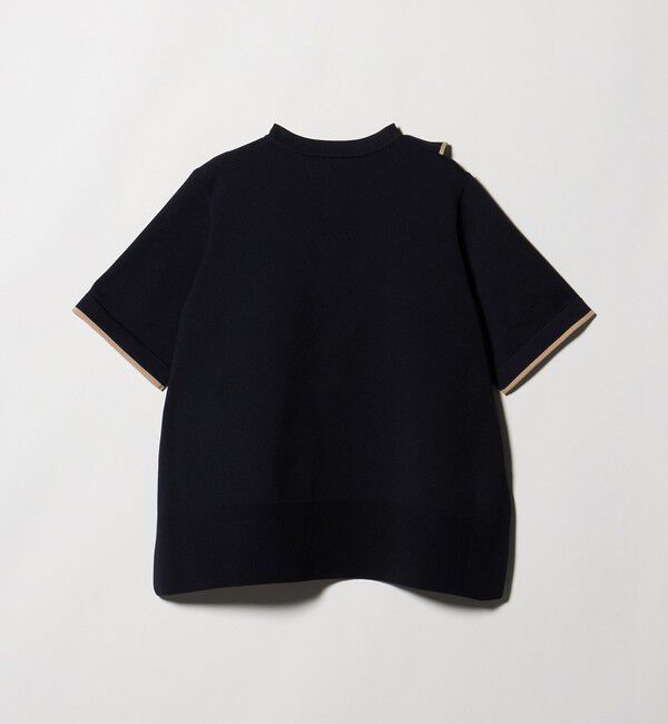 UNITED ARROWS「ミニマル フリル ショートスリーブ ニット」|ニット・セーター|