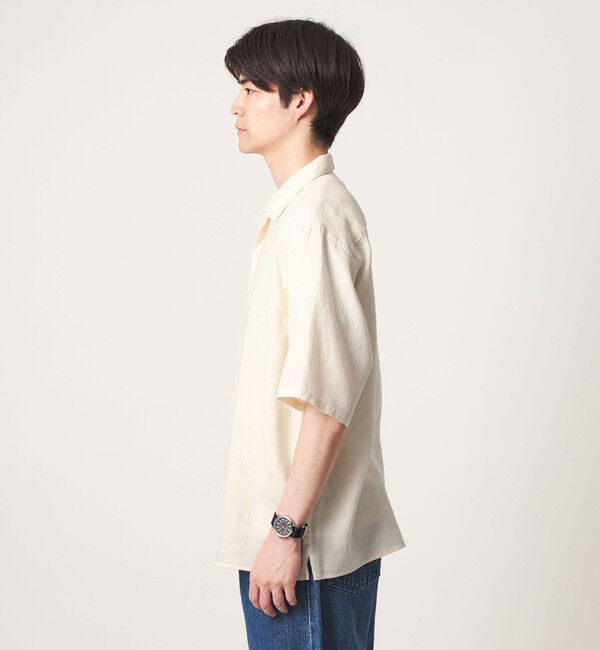 UNITED ARROWS green label relaxing「リネン ポプリン オープンカラー 半袖 シャツ」|シャツ・ブラウス|