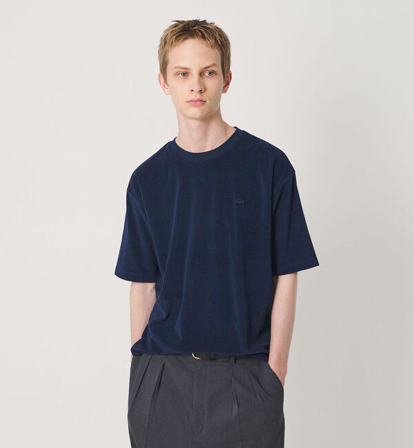 BEAUTY&YOUTH UNITED ARROWS「＜LACOSTE for BEAUTY&YOUTH＞ ワントーン パイル ショートスリーブ Tシャツ」|Tシャツ・カットソー|NAVY
