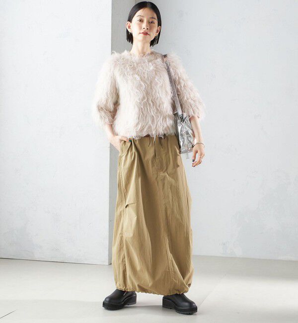 SHIPS for women「【WEB限定】厚底 ニット ブーツ」|ショートブーツ|