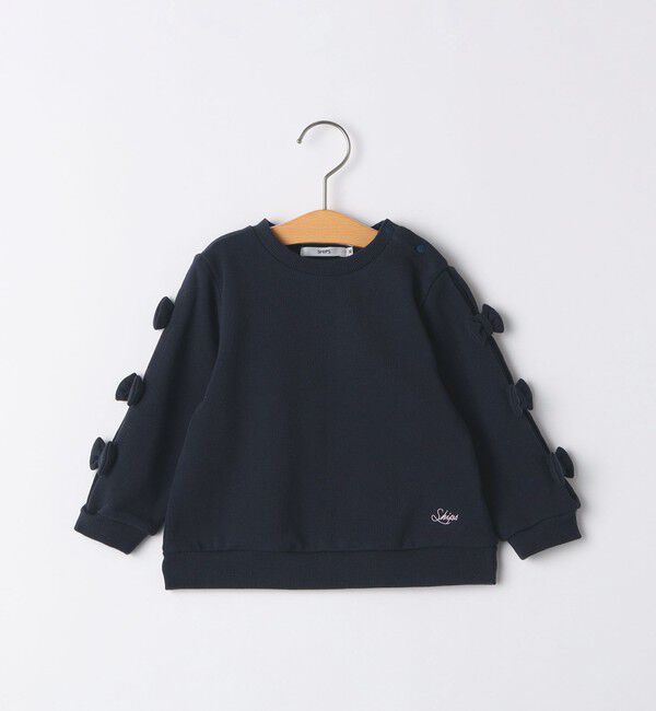 SHIPS KIDS「SHIPS KIDS:80～90cm / リボン スウェット」|スウェット・ジャージ|ネイビー
