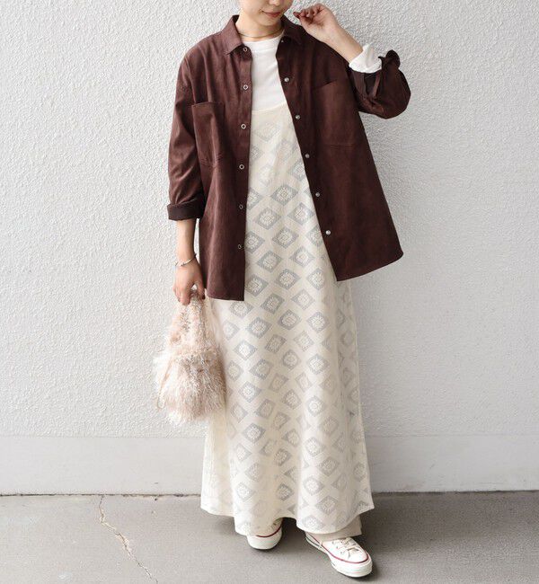 SHIPS Colors 「SHIPS Colors:〈手洗い可能〉レースキャミワンピース &times; ベーシックTEE セット◇」|ワンピース|