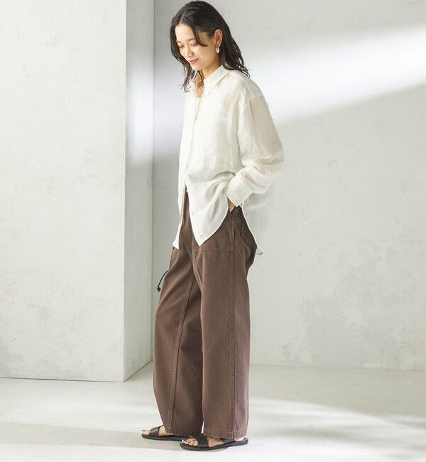 SHIPS for women「【実力派ベーシック】〈手洗い可能〉IMPERIAL LINEN 混 オーバー サイズ シャツ」|シャツ・ブラウス|