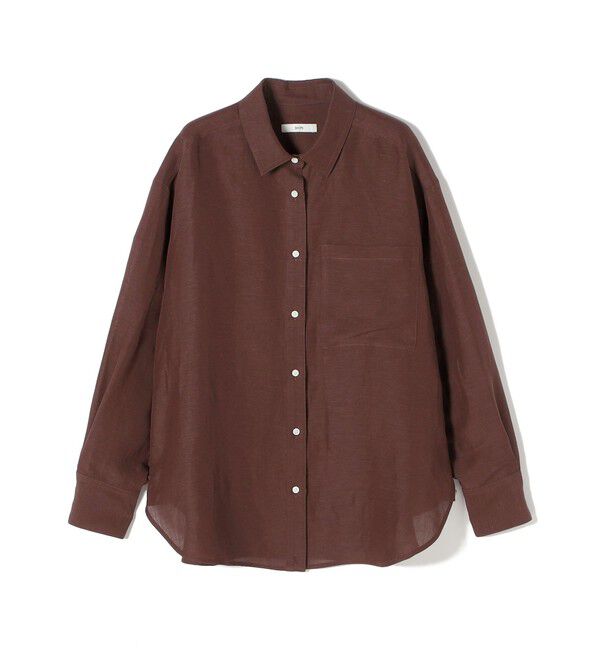 SHIPS for women「【実力派ベーシック】〈手洗い可能〉IMPERIAL LINEN 混 オーバー サイズ シャツ」|シャツ・ブラウス|