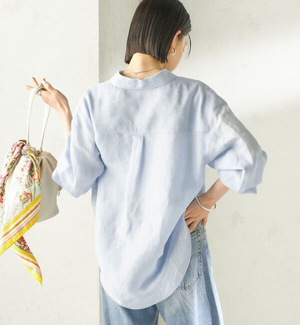 SHIPS for women「【実力派ベーシック】〈手洗い可能〉IMPERIAL LINEN 混 オーバー サイズ シャツ」|シャツ・ブラウス|