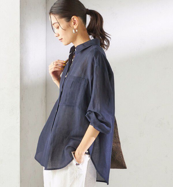 SHIPS for women「【実力派ベーシック】〈手洗い可能〉IMPERIAL LINEN 混 オーバー サイズ シャツ」|シャツ・ブラウス|