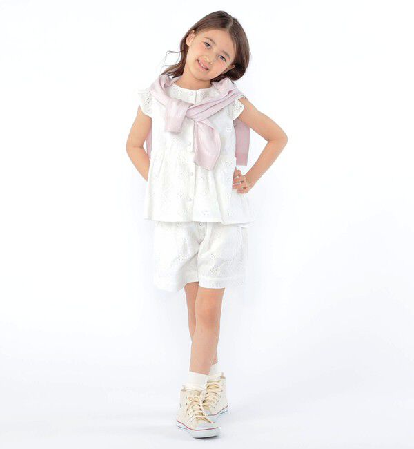 SHIPS KIDS「SHIPS KIDS:100～130cm / レース エンブロイダリー ショート パンツ」|その他|