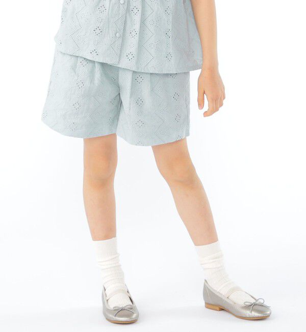 SHIPS KIDS「SHIPS KIDS:100～130cm / レース エンブロイダリー ショート パンツ」|その他|