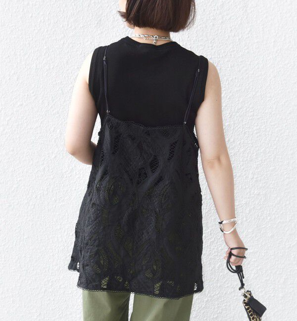 SHIPS for women「〈手洗い可能〉刺繍 レース キャミソール」|キャミソール|