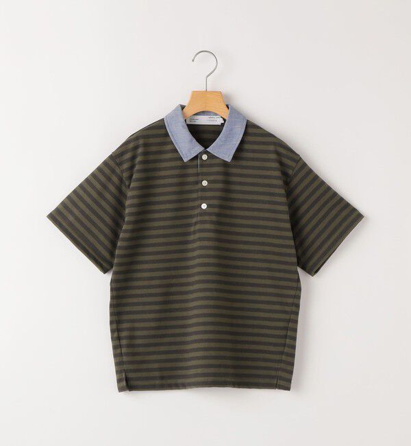 SHIPS KIDS「THYARD:140～160cm / ボーダー ポロシャツ」|ポロシャツ|ブラウン