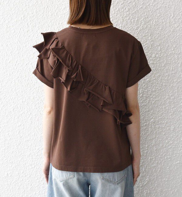 SHIPS any「SHIPS any:〈洗濯機可能〉ジャージー フリル TEE」|Tシャツ・カットソー|