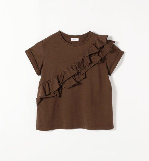 SHIPS any「SHIPS any:〈洗濯機可能〉ジャージー フリル TEE」|Tシャツ・カットソー|