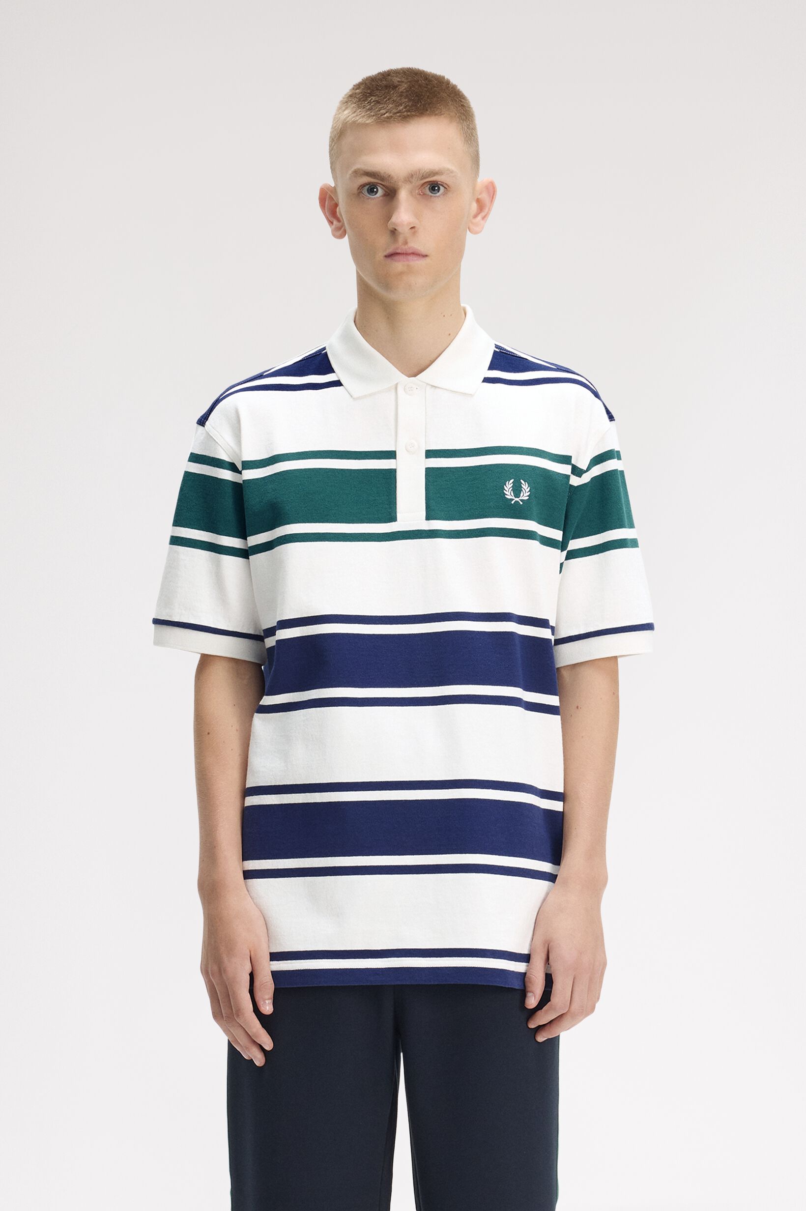 FRED PERRY 「RELAXED STRIPED POLO SHIRT／リラックスストライプポロシャツ」|ポロシャツ|