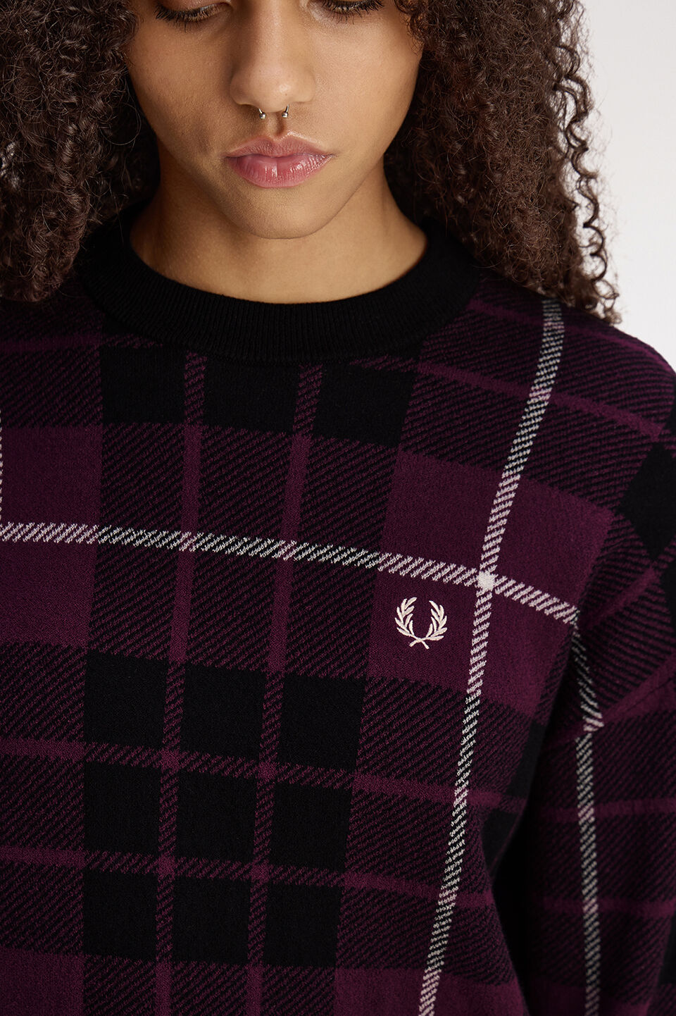 FRED PERRY 「FRED PERRY／Boucle Tartan Jumper／ブークレタータンチェックジャンパー」|ニット・セーター|