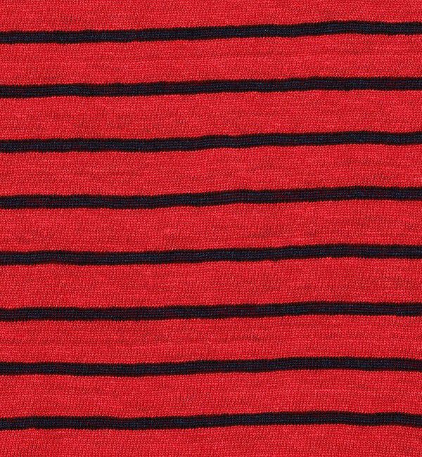BACCA「リネンボーダー ハーフスリーブTシャツ」|Tシャツ・カットソー|
