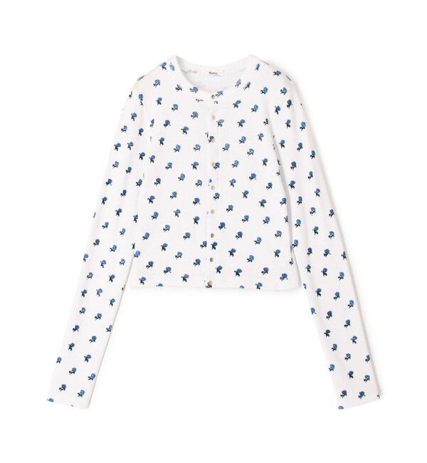 Edition「コットンモダールフライス プリント カーディガン」|Tシャツ・カットソー|12 ホワイト系